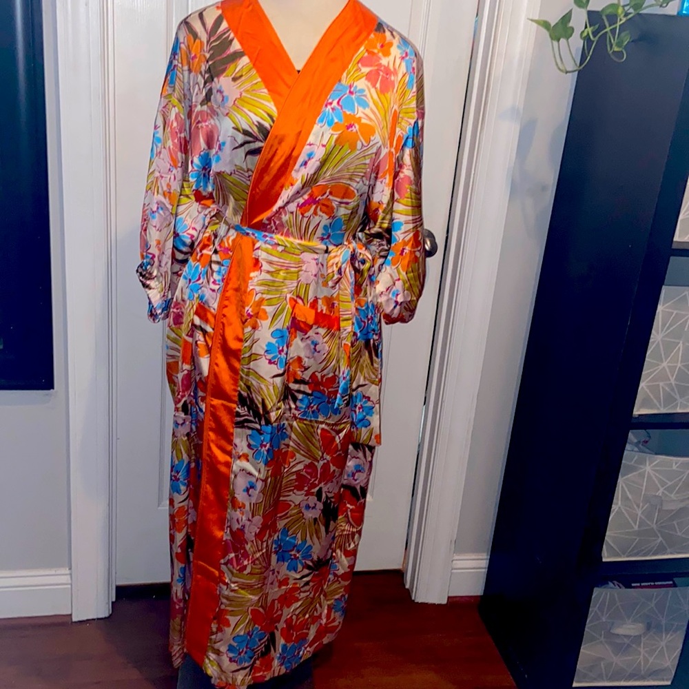 Blouson Sleeve Longline Kimono Size 1X